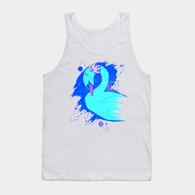 Blue Swan Among The Stars Tank Top by kenallouis